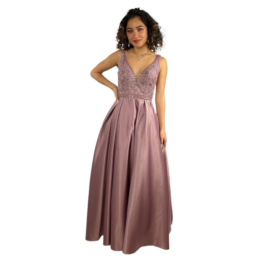 Princess Beaded‎ Empire Waist Maxi Gown Prom Corset Fairy Goddess Y2K Glam XS